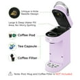 thumbnail image 6 of CHULUX Single Cup Coffee Maker for K Pod & Ground Coffee, Single Serve Coffee Maker Fits 7.3" Travel Mug, Lavender, 6 of 6