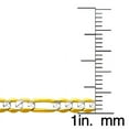 thumbnail image 2 of Dimaya Fine Jewelry 14K Two-Tone Gold 3.1-mm White Pave Light Figaro Chain Necklace (18 inch), 2 of 5
