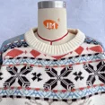 thumbnail image 5 of Suéter navideño de invierno 2024 con estampados, tejido de punto cálido y suave para mujer, jersey navideño de jacquard con cuello redondo y manga larga, 5 of 5