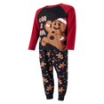 thumbnail image 2 of Christmas Pajamas for Family  Long Sleeve Gingerbread Man Print Tops + Pants Set, 2 of 9