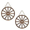 thumbnail image 1 of 2 Pcs Roue de Chariot en Bois Accessoire Photo Artisanat Roue Décorative en Bois Roue en Bois, 1 of 9