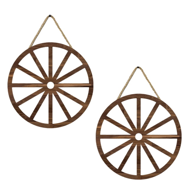2 Pcs Roue de Chariot en Bois Accessoire Photo Artisanat Roue Décorative en Bois Roue en Bois