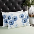 thumbnail image 4 of Spring Dandelion Throw Pillow Cover 20 x 30 Inch Decorative Pillow Cover Vintage Watercolor Blue Flowers Floral Lumbar Pillowcase Seasonal Rectangle Cushion Case for Couch Sofa Bed Living Room, 4 of 7