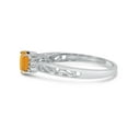thumbnail image 4 of 10k White Gold Oval Citrine And Diamond Ring, 4 of 8