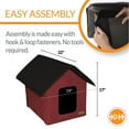 thumbnail image 3 of K&H Outdoor Kitty House (Unheated) Barn, Red/Black, 18" x 22" x 17", 3 of 9
