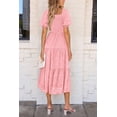thumbnail image 2 of Vestido midi PRETTYGARDEN de verano con cuello cuadrado floral para mujer, 2 of 7