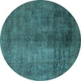 thumbnail image 1 of Ahgly Company Indoor Round Abstract Light Blue Modern Area Rugs, 3' Round, 1 of 4