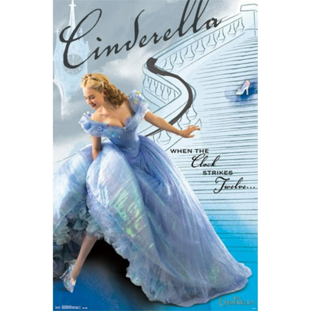 Disney Cinderella Clock Strikes Twelve Poster Print (24 x 36)