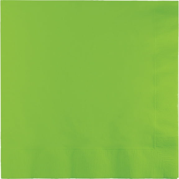 Party Central 2-Ply Disposable Luncheon Napkins - 6.5" - Fresh Lime Green - Club Pack of 600