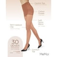 thumbnail image 3 of MeMoi Velveteen Semi-Opaque 30 Denier Control Top Tights - Womens - Female (S-M, Honey), 3 of 12
