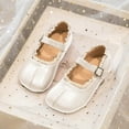 thumbnail image 2 of Dakaela Girls Mary Jane Flats Lace Non Slip Soft Sole Princess Dress Shoes 3T 4T 5T 6T School Uniform Wedding Oxford Loafers White Size 13, 2 of 7