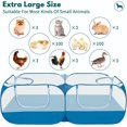 thumbnail image 2 of Small Pet Animals Playpen, Cage Tent Enclosure Large Chicken Run Coop with Breathable Transparent Mesh Walls Pop Open Indoor Outdoor Exercise Yard Fence for Chicks and Cat. Blue, 2 of 13