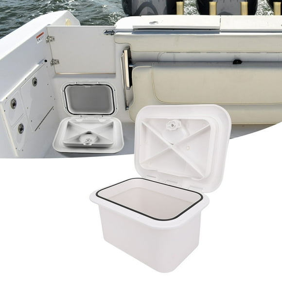 Compartimento De Almacenamiento En Cubierta, Instalación Integrada ABS Caja De Almacenamiento Para Barcos Marinos 37,5X27X17,5cm Gran Capacidad Multifuncional Para