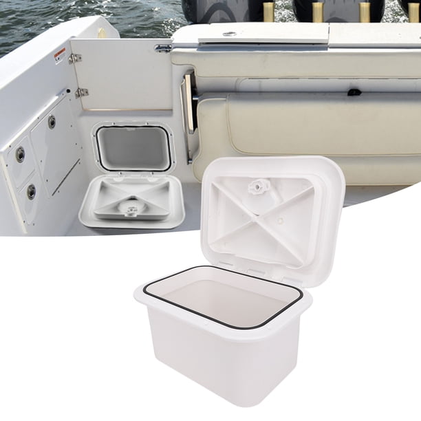 Compartimento De Almacenamiento En Cubierta, Instalación Integrada ABS Caja De Almacenamiento Para Barcos Marinos 37,5X27X17,5cm Gran Capacidad Multifuncional Para