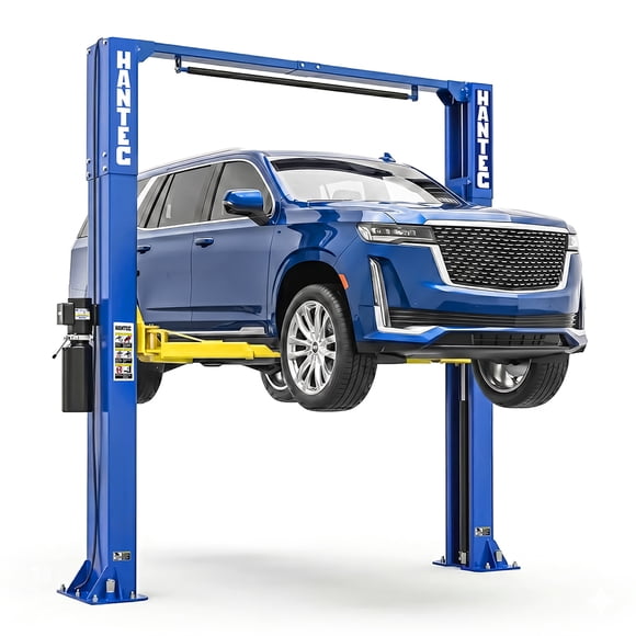 Rampa Hidráulica Automotriz 10,500 Lbs 220V HANTEC Elevador de Autos Profesional Uso Rudo Taller Mecánico Color Azul