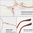 thumbnail image 4 of MAGIMODAC Retro Round Metal Reading Glasses Eyeglasses Eyewear Readers (1 Pcs Gold Reading Glasses, +1.0), 4 of 5
