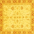 thumbnail image 1 of Ahgly Company Indoor Square Oriental Yellow Modern Area Rugs, 4' Square, 1 of 4
