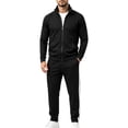 thumbnail image 2 of Admvng Men's 2 Piece Outfits Jacket and Elastic Waist Sweatpants Outfit Sport Casual Matching Suit Daily Workout Outdoor Tracksuit Set, 2 of 8