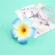 thumbnail image 1 of Nvzi 10 flores artificiales de plumeria hawaiana de espuma de frangipani de 9 cm para decoración de bodas (color: azul), 1 of 5