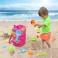 thumbnail image 3 of Bolsa de playa de malla, bolsa grande para juguetes de playa y arena, mochila duradera, juguetes para niños para natación y piscina, bolsas de almacenamiento con cordón, juguetes no, 3 of 8
