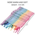 thumbnail image 3 of WAMSOFT Winter Scarf for Women Chunky Thick Cold Weather Shawl Rainbow Soft Warm Long Skiing Working Scarf Gift,, Forest Green, 3 of 4