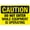 Warning Sign 2, variant on Do Not Enter While Machinery In Motion Sign, 8"x12" Security Safety Metal Sign, Vintage Caution Poster for Business Office