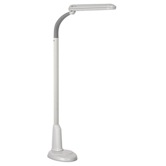 Ott-Lite L24554 Task Plus High-Definition 24-Watt Floor Lamp, Dove Grey