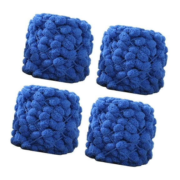 yotijay 4 Balls Arm Knitting Polyester Crochet Pompom Chunky Yarn Jumbo Yarn Weight Yarn Blue