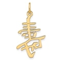 thumbnail image 3 of 14k Yellow Gold Long Life Charm Pendant, 3 of 4