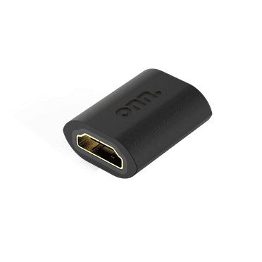 onn. HDMI a to HDMI a F/F Coupler Female To Female Adapter, Black