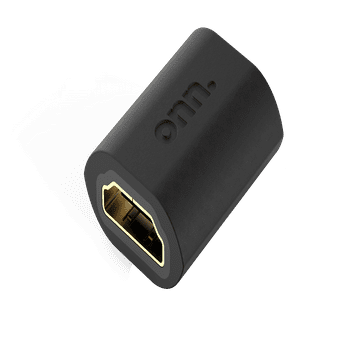 onn. HDMI A to HDMI A F/F Coupler Female to Female Adapter, Black