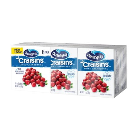 (3 Pack) Ocean Spray Craisins Dried Cranberries Original Snack Pack