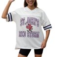 thumbnail image 3 of Women's Gameday Couture White St. John's Red Storm Iconic Oversized Fashion Jersey, 3 of 5