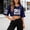 Dark Blue, variant on MAIHAN Womens Tshirts Cotton Loose Fit Casual Summer Funny Printed Graphic Shirts Cute T Shirts Tops Loose Fit Shirts Spring Fashion