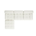 thumbnail image 5 of Marcel 109.5" Bubble Modular Modern 4-Piece Reversible Sectional Sofa, Ivory White Boucle, 5 of 7