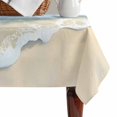 thumbnail image 4 of Summer Beach Coastal Table Cloth Waterproof Tablecloths, Watercolor Seaside Waves Ocean Tablecloth Dining Table Cover for Kitchen Party Tabletop Outdoor, Rectangle Tablecloth 60x102 Inch, 4 of 9