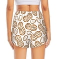 thumbnail image 2 of Lsque Peanuts7 Printed Women's Running Shorts with Liner Pockets,Elastic Quick Dry Workout Athletic Gym Yoga Shorts,Womens High Waist Shorts-X-Large, 2 of 9