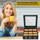 thumbnail image 4 of Wooden 9 Grids Tea Box Tea Bags Container Storage Box Square Gift Box Case parent Top Lid Jewel, 4 of 5