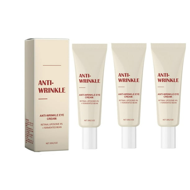 Crema Antiarrugas para El Contorno de Ojos | Repara, Reafirma, Hidrata y Elimina Bolsas | 30 G (Paquete de 3)