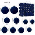 thumbnail image 3 of Velvet Valentines Day Gift Ornaments 46Pcs Flocked Tree Decorations Hanging Ornaments Assorted Navy Blue Holiday Balls Xmas Home Decor Set for Valentines Tree Valentines Decor Fall Decor Valentines D, 3 of 5