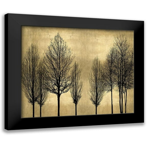 Bennett, Kate 14x12 Black Modern Framed Museum Art Print Titled - Trees on Gold