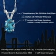 thumbnail image 2 of Gem Stone King 10K White Gold London Blue Topaz Pendant Necklace for Women | 0.60 Cttw | Gemstone November Birthstone | Oval 6X4MM | With 18 inch Chain, 2 of 6