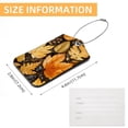 thumbnail image 5 of Square PU Leather Luggage Tags - 2 Pack with Privacy Cover and Stainless Steel Ring - Suitable for Travel, Backpack, Handbag - Suitcase Tags, Travel Tag Thanksgiving Leaves, 5 of 7