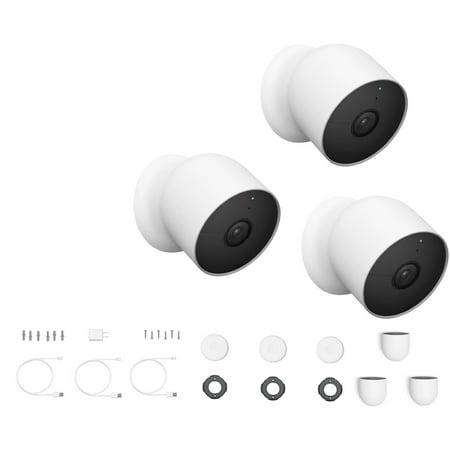 Google Nest Cam Battery 2nd Generation Outdoor Camera Wireless Bundle (Triple Cam)
