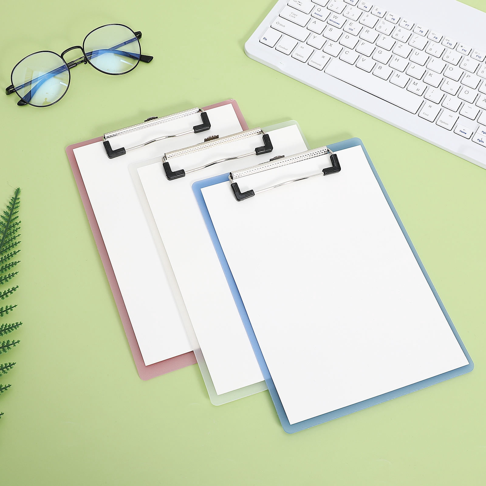 GOOHOCHY 10Pcs High Profile Clipboard Plastic Assorted Color Memo Holding for Students