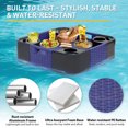 thumbnail image 5 of EAGLE PEAK Pool Floating Tray Table for Pool and Hot Tub, Wicker Serving Tray Floating Serving Tray with Drink Holders and Phone Slots , Blue, 5 of 9