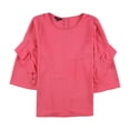 thumbnail image 1 of Alfani Blouse à Volants Zippée pour Femmes, Rose, Très Petit, 1 of 2