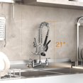 thumbnail image 2 of Fauaid Grifo Para Fregadero Comercial, Montaje En Pared Con Rociador De Preenjuague, Grifo Para Fregadero De Cocina Con Montaje En Pared Central De 8 Pulgadas, 42 Pulgadas De Altura Con Caño Oscilante, 2 of 5