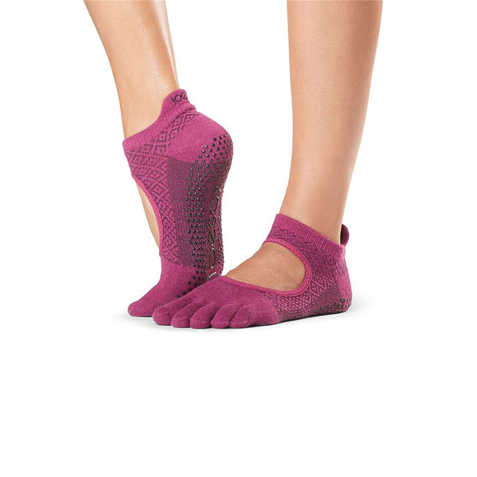 Small Sundown ToeSox Womens Bellarina Full Toe Grip Socks