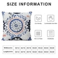thumbnail image 5 of Shangniulu Throw Pillow Cases Cozy Fleece Mandala Floral Decorative Cushion Covers for Couch Bed Sofa Farmhouse Decoration Navy Blue Grey White, 5 of 5